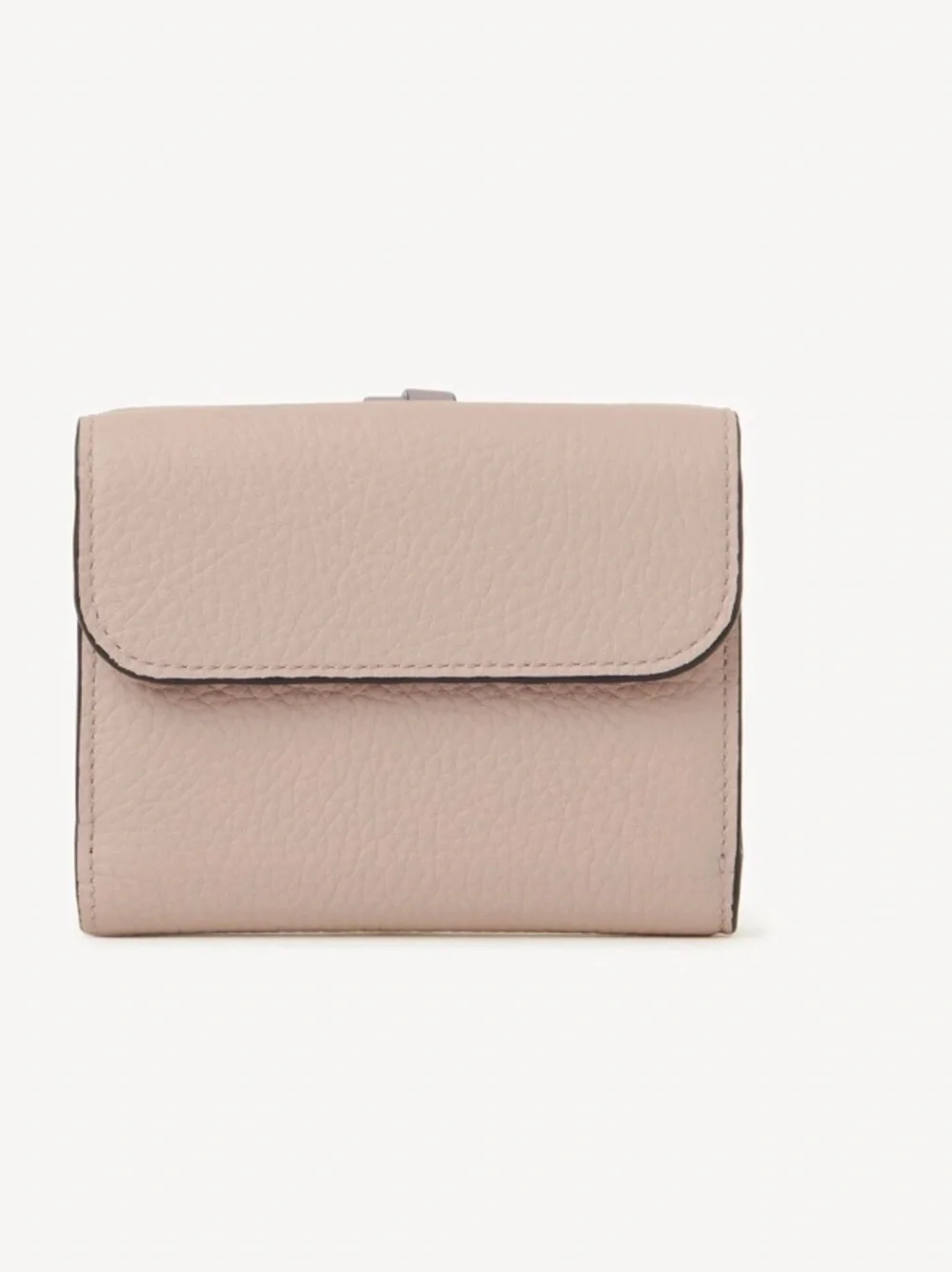 SMALL ALPHABET TRI-FOLD IN GRAINED LEATHER
